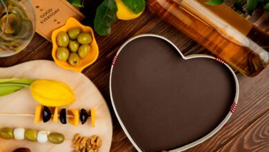 dark chocolate heart shape